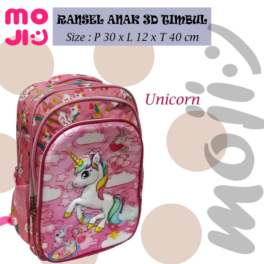 Tas Ransel Anak - Ransel Sekolah Emboss 3D Import