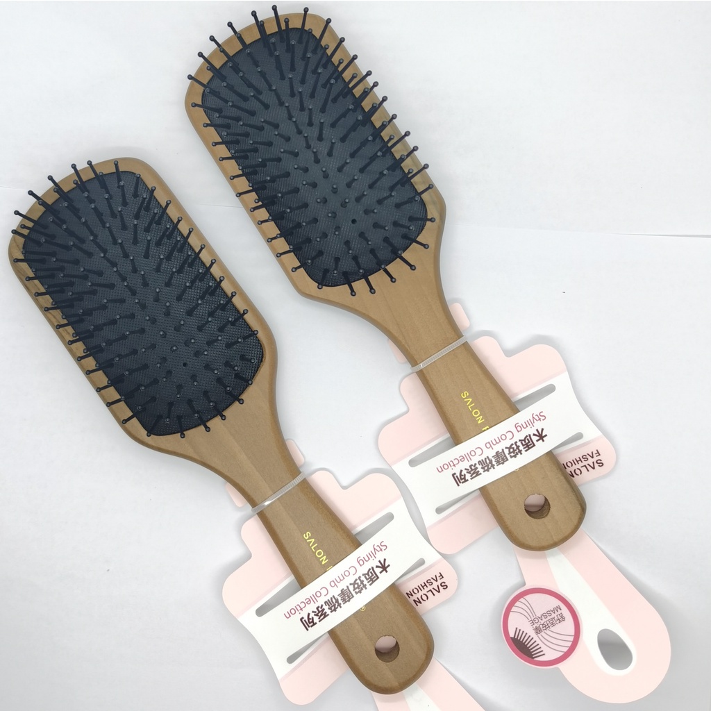 SISIR KAYU KOREA PREMIUM BESAR BAHAN KUAT SISIR PIJAT KAYU