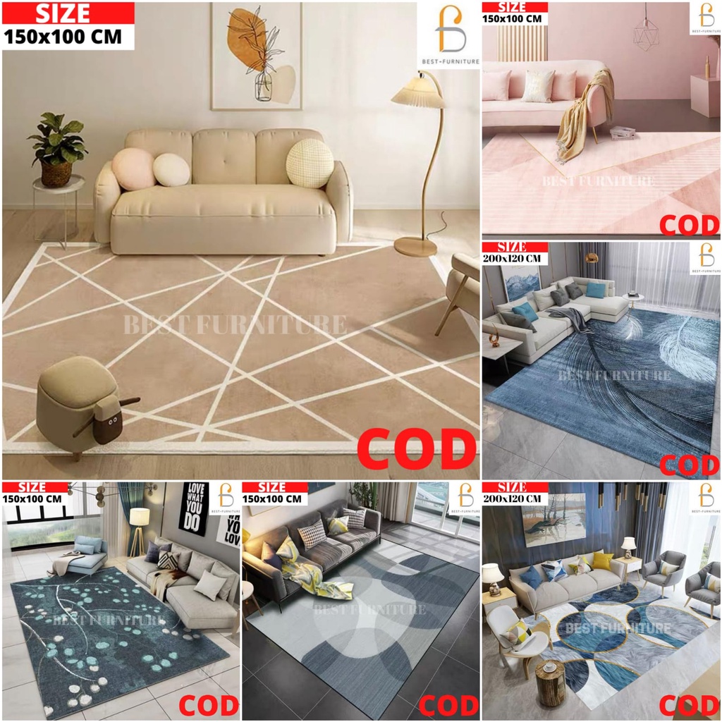 Best Premium Quality Karpet Eropa Karpet Modern Karpet Lantai Anti Slip Anti Licin Minimalis