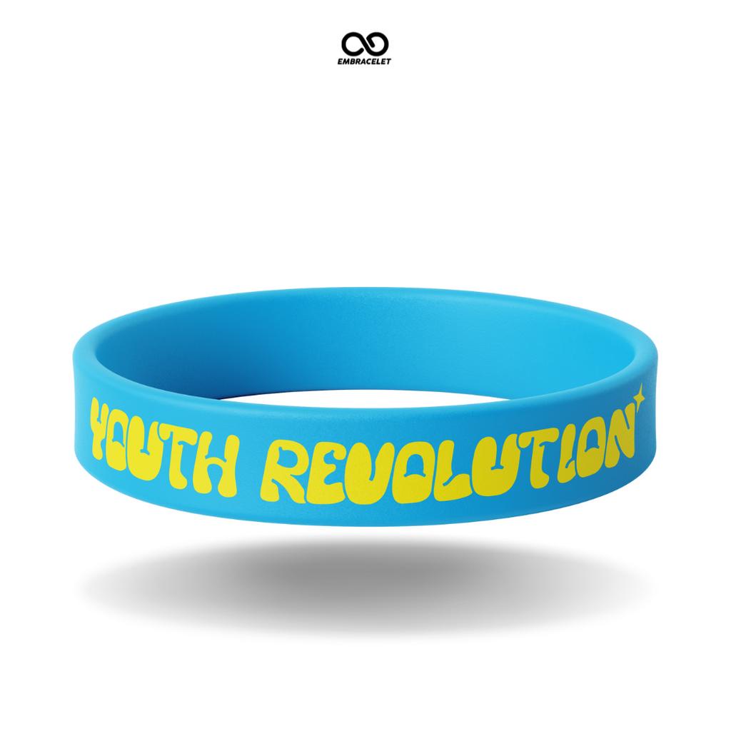 Embracelet Youth Revolution | Blue | Gelang Karet Wristband Silicone