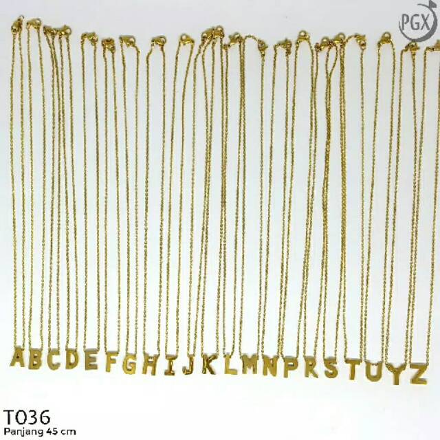 Kalung Huruf Anti karat