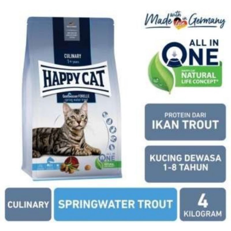 happy cat springwater trout 4kg makanan kucing dewasa