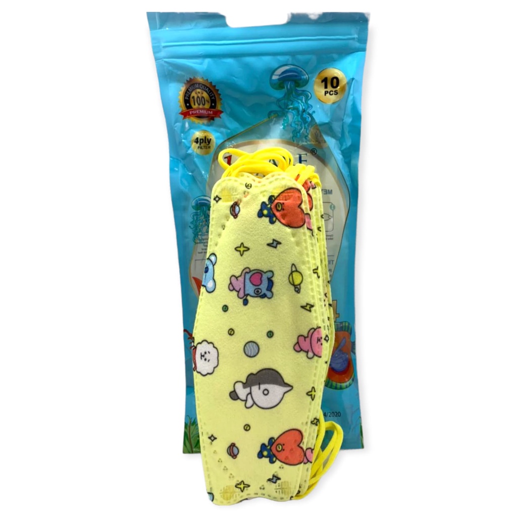 Masker KF94 3ply iCare Anak 3D Sachet Pack Premium Quality isi 10pc