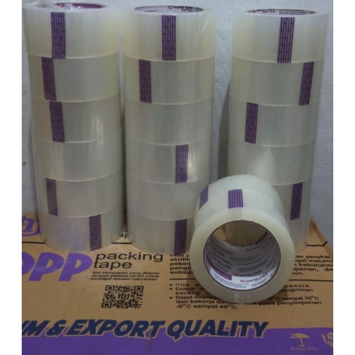 Lakban Isolasi Nachi OPP Bening packing Tape 2Inc/ 48mm x 100 Yard (2&quot;)