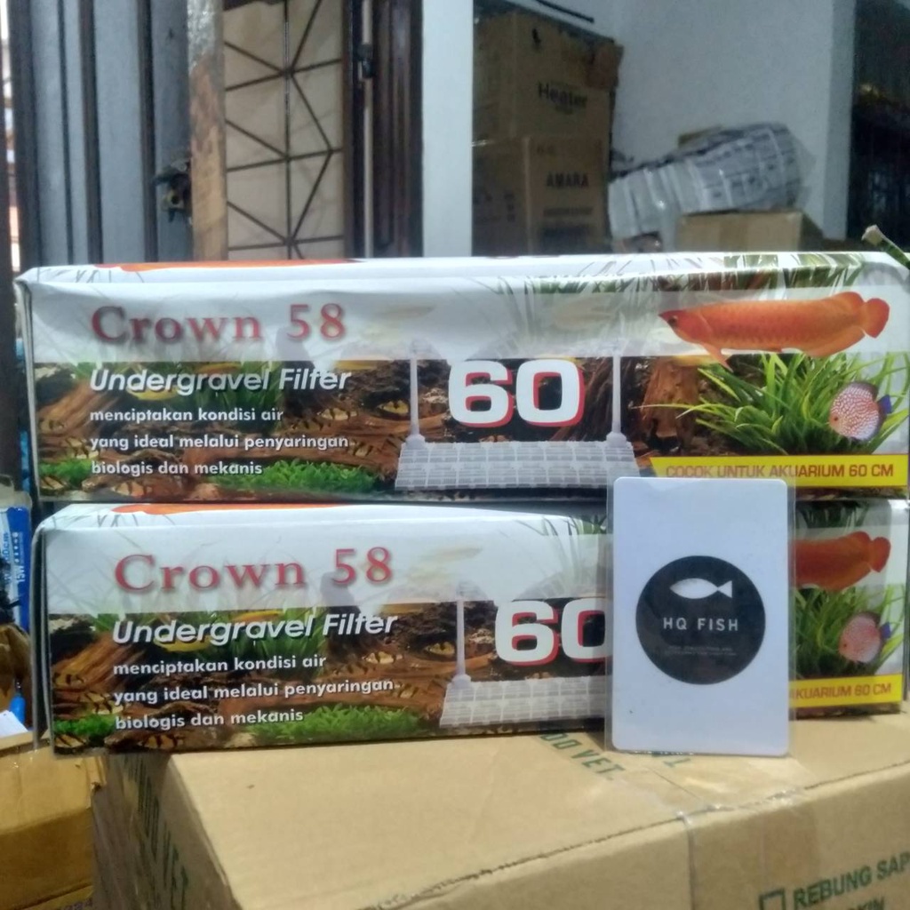 CROWN 58 UNDERGRAVEL 60 FILTER AQUARIUM AQUASCAPE