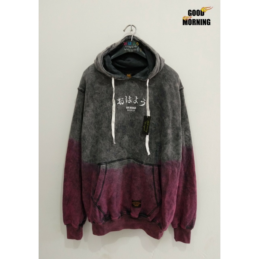 Sweater Hoodie Murah Pria Wanita Original Good Morning Catton Fleece Premium