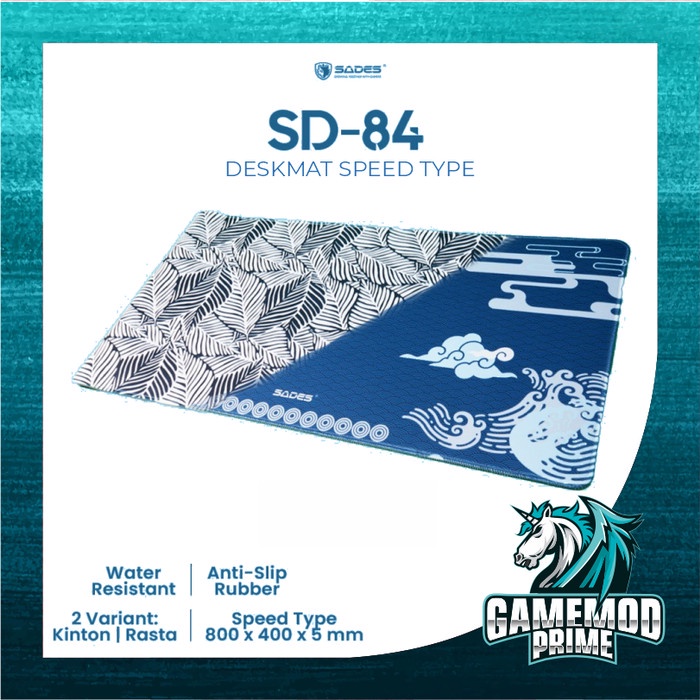 Mousepad Gaming Sades SD-84 Speed Type SD84 Deskmat WATER RESISTANT