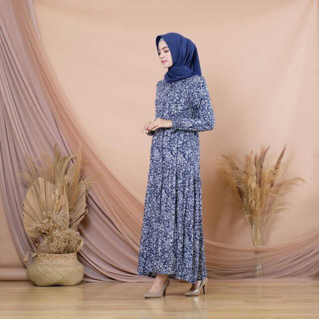 ABA AGEN BAJU HOMEY DRESS GAMIS DEYA BAHAN KATUN-DEYA 1 NAVY