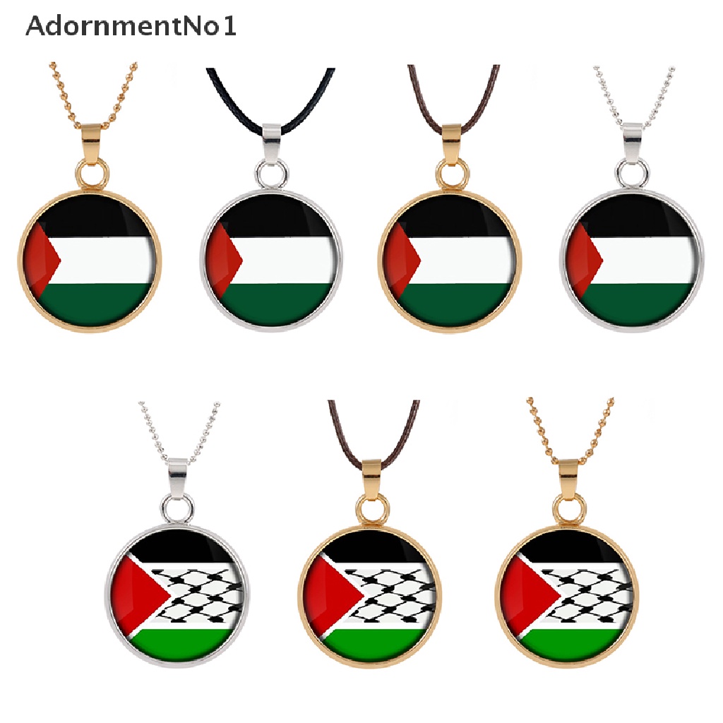 (AdornmentNo1) Kalung Rantai Dengan Liontin Peta Palestine Untuk Unisex / Pria / Wanita