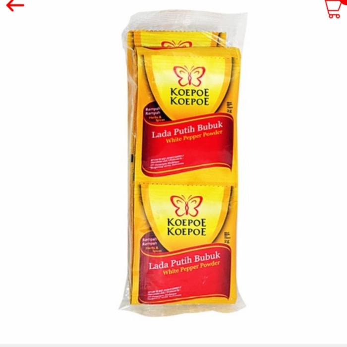 

makanan bumbu penyedap koepo kupu lada putih 2gr (10pc)