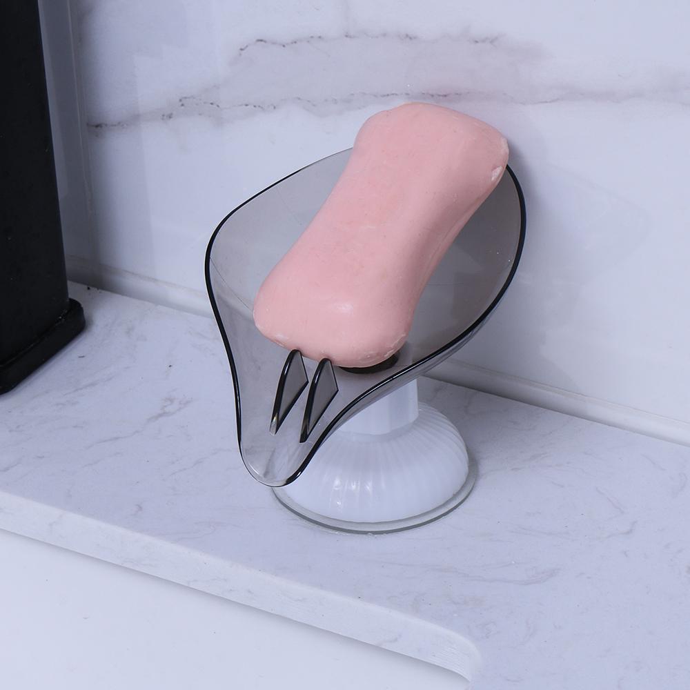 Chookyy Daun Tempat Sabun Penyimpanan Piring Nampan Perlengkapan Dapur Suction Cup Wastafel Drain Rack