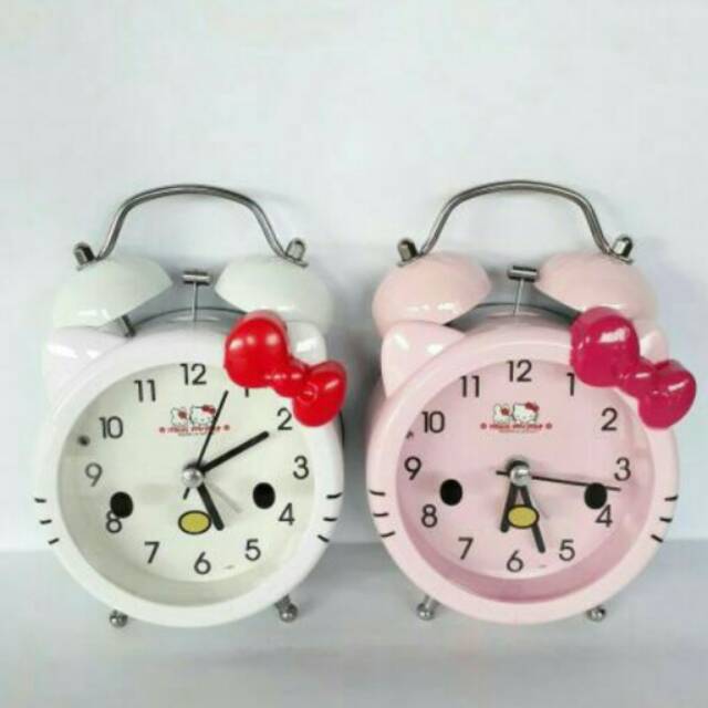 Jam weker alarm clock/Jam meja karakter Hello kitty