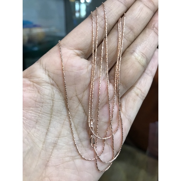 kalung rose gold italy sepatu ukir 17k
