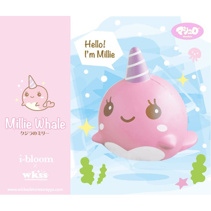 MILLIE THE WHALE ORIGINAL IBLOOM SQUISHY / rare squeeze billie chawa
