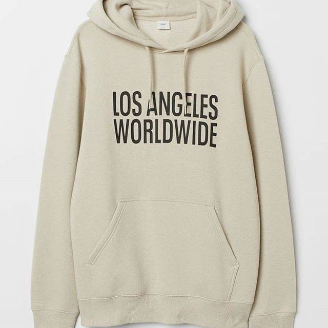 Hoodie Jaket H&M hnm LA Worldwide Beige Original