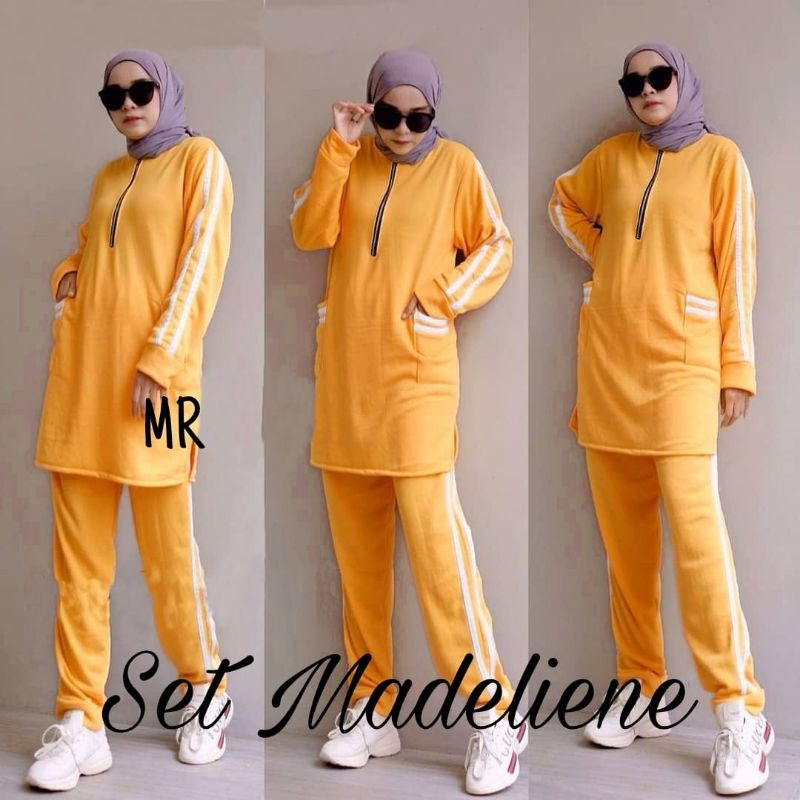 SET CELANA MADELIENE, GAMIS HIJAB MUSLIM, SETELAN OLAHRAGA