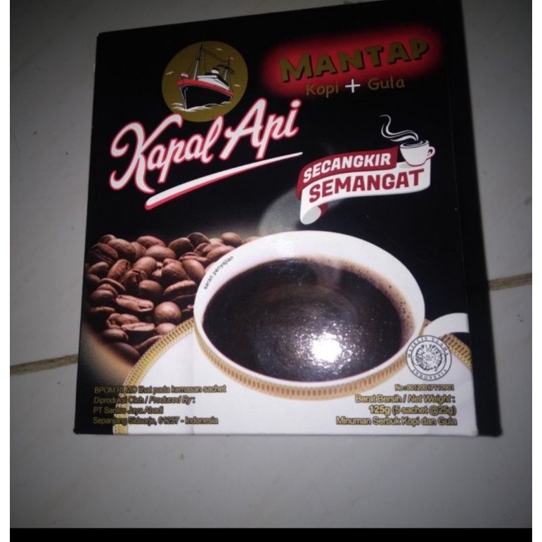 

kopi kapal api rasa mantap isi 5