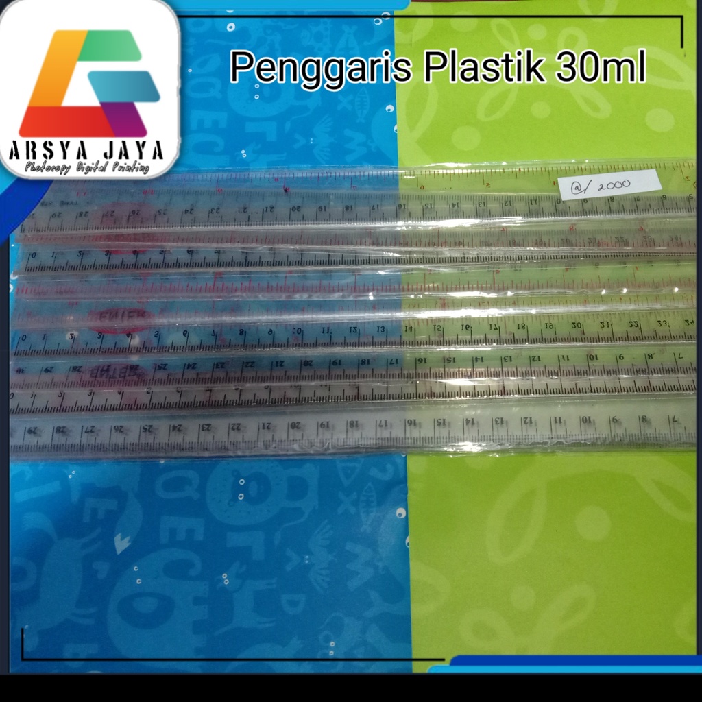 

( 1 PCS ) Penggaris Plastik Mika 30 Cm Dan Penggaris Besi Elastis Van-Art 30 Cm