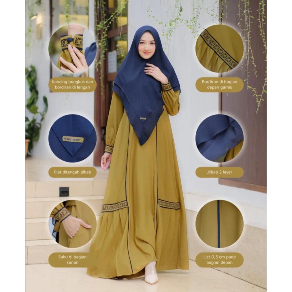 Gamis Yumna Syar'i bahan Lady Zara Quality Premium - BY DENIZER