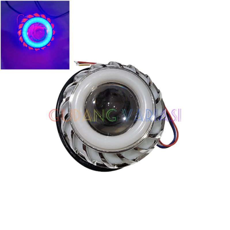 LAMPU LED PROJIE MINI KIPAS 2.5 INCH SPIRAL UNIVERSAL MOTOR MOBIL