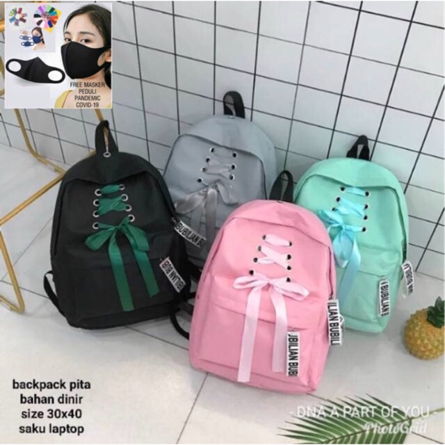 PROMO - Tas Backpack PITA TENGAH DANI JUST PINK - Ransel Dinier