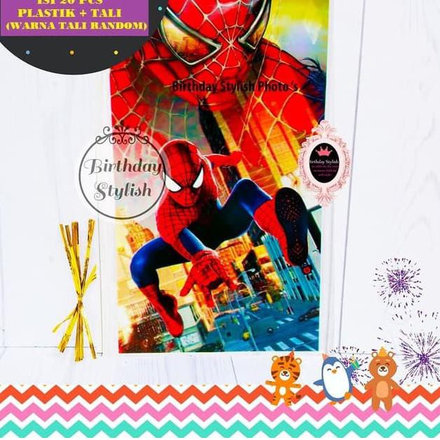 

W5ρC Plastik Snack/ Bingkisan Ulang Tahun Anak Spiderman Sedang Isi 20Pcs ❤Best