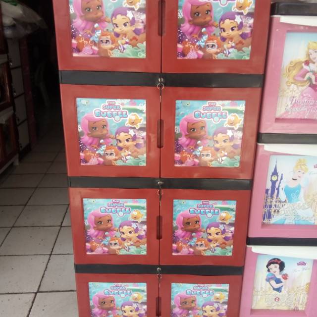 Rak Lemari Cabinet Plastik Wapolin GH 40 Susun 4