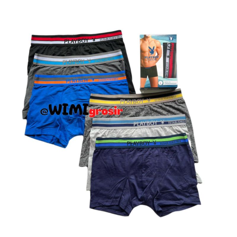 celana dalam boxer playboy (3pcs)