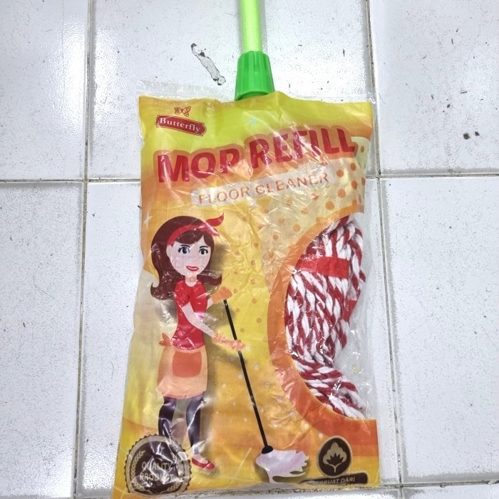 Pel Lantai Mop Refil KANCING Lebar 20cm Butterfly