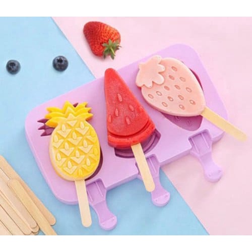 【GOGOMART】Cetakan Coklat Puding Es Krim Silikon / Ice Cream Silicon Molding