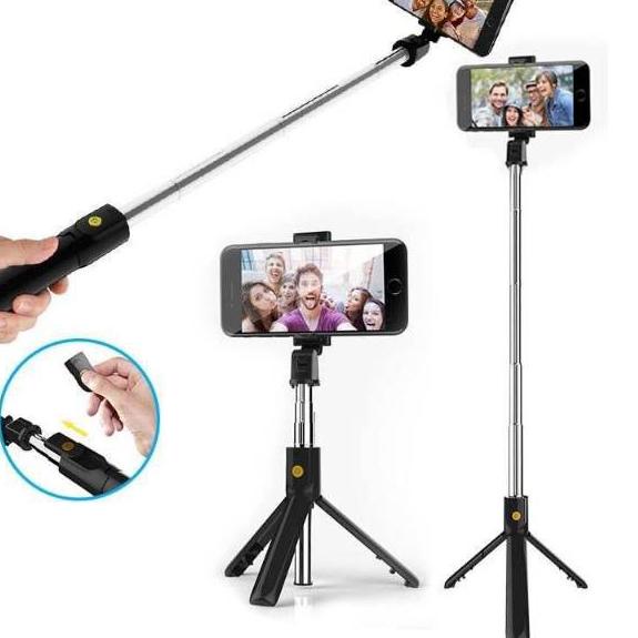 ۞ K07 SELFIE STICK TONGSIS WITH BLUETOOTH TRIPOD STANDING IOS ANDOROID ♛