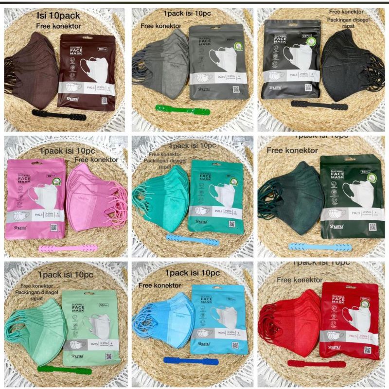 MASKER DUCKBILL SHUMU KEMENKES WARNA WARNI ISI 10pcs
