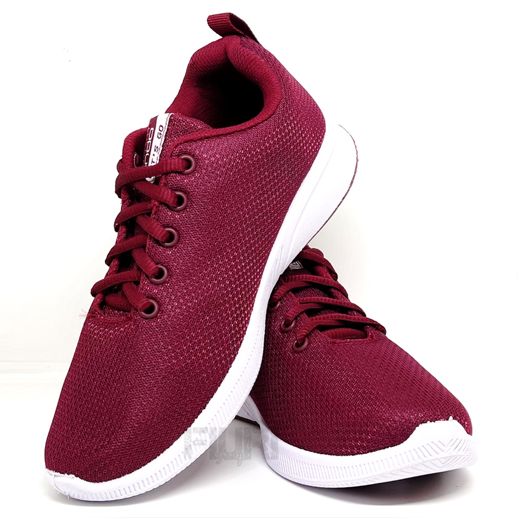 FIURI - Ando Original - BSC 31 MAROON 37-40 - Sepatu Kets Wanita - Sepatu Sneakers Wanita - Sepatu Olahraga Sport Wanita - Sepatu Casual - Sepatu Jogging Lari Fitness Gym Senam Wanita - Sepatu Anak Perempuan Cewek -Sepatu Sekolah Bertali SD SMP SMA