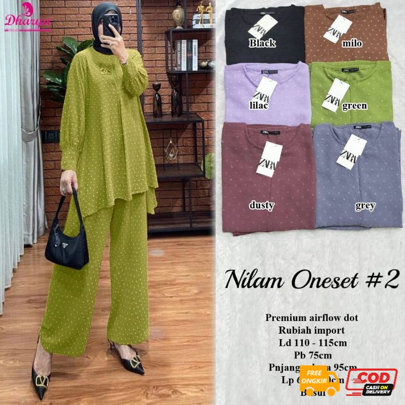 nilam oneset By Dharya Setelan Wanita One Set Dress Maxy Terbaru Original