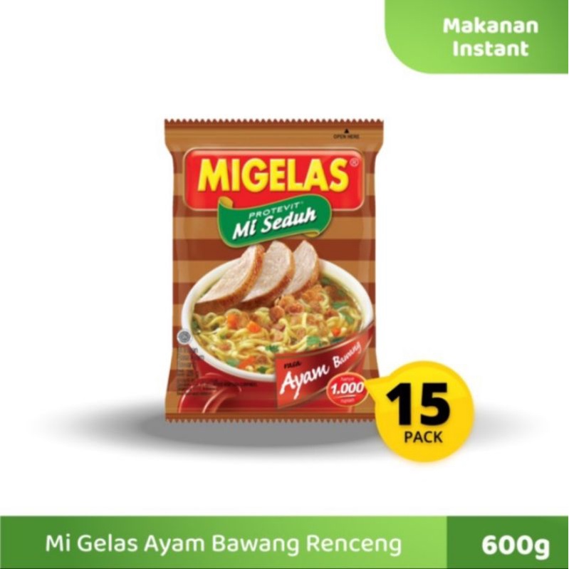 

Migelas rasa ayam bawang 1 renceng 15 sachet