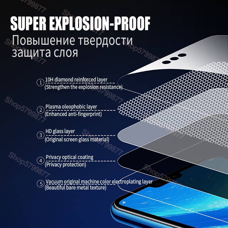 9D Protective Glass on For Huawei Honor 8X 8A 8C 8S 9A 9C 9S 9X Tempered Screen Protector Honor 10i 20i 20S Play Glass Film Case