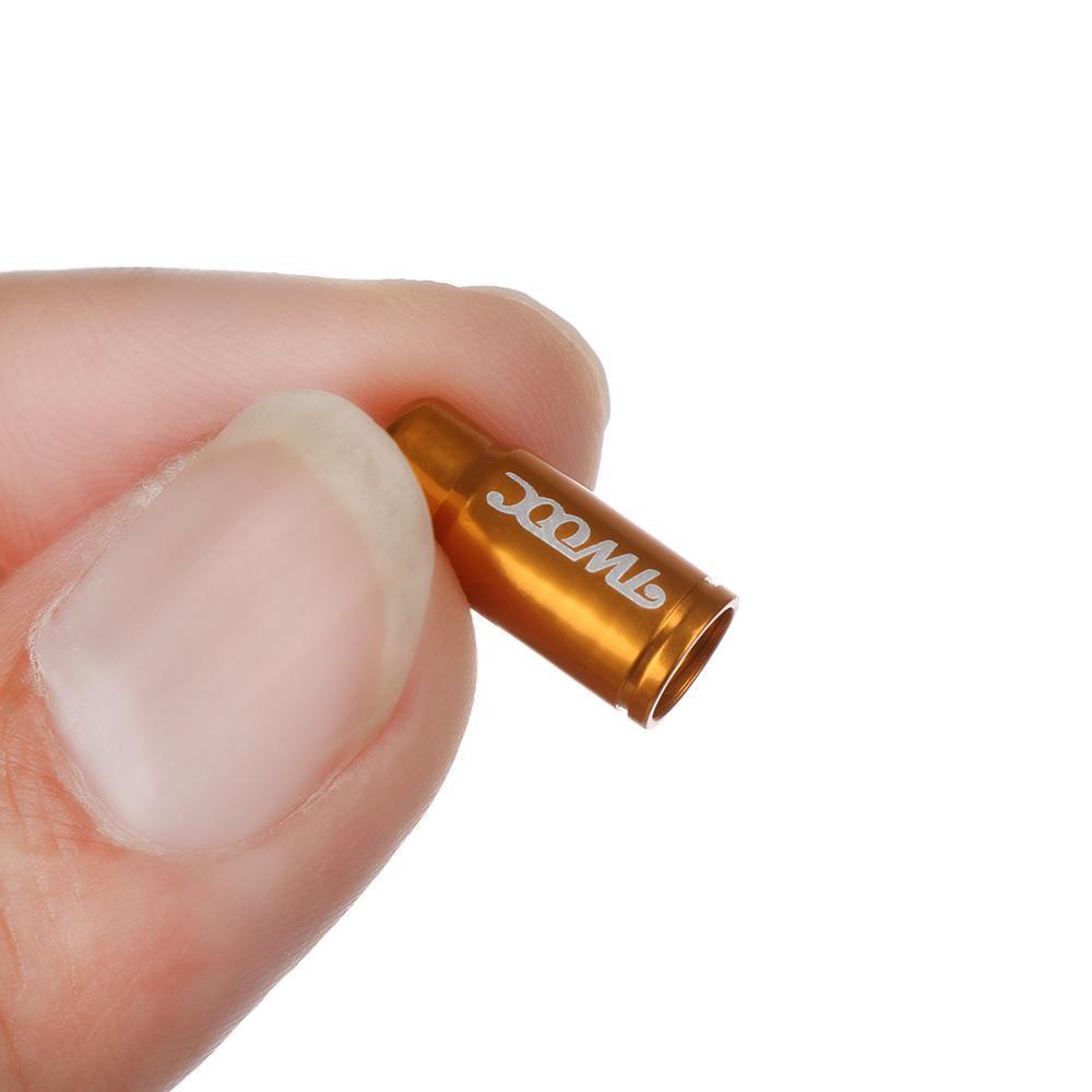 Populer 2pcs Katup Sepeda Gunung Ban Perancis Aluminium Alloy Penutup Debu