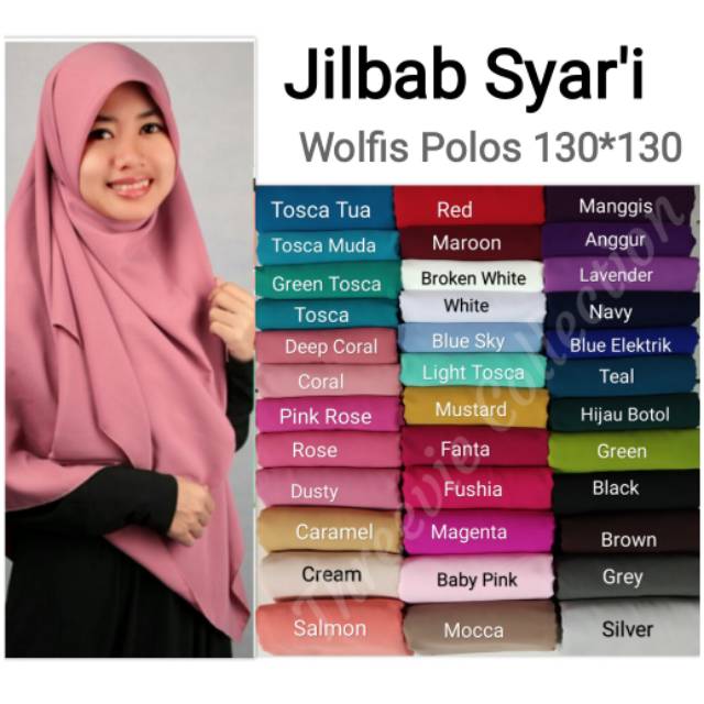 Ukuran Jilbab 130