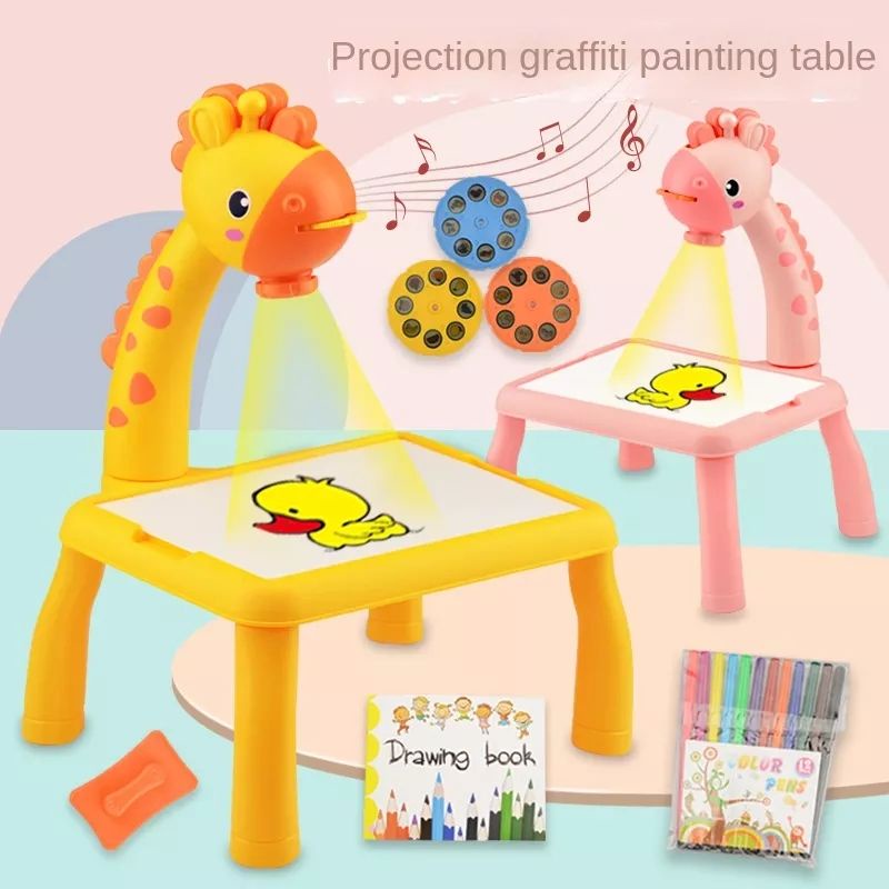 Mainan Edukasi Anak Meja Drawing Projector Menggambar Edukatif Hobi Koleksi Easel Melukis