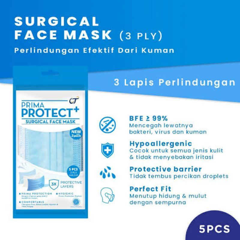 Prima Protect+ Surgical Mask Isi 5pcs