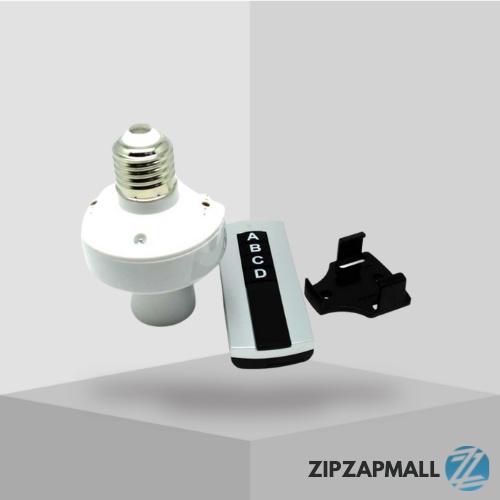 Fitting Bohlam Lampu Tempel / Socket Bohlam E27 220V dengan Remot Kontrol / Soket Bohlam Lampu LED Dengan Kontrol Remot Praktis Pengendali Jarak Jauh / Bulb Light Socket Tanpa Saklar Nirkabel / Dudukan Boh Lampu Emergency Control Otomatis Murah