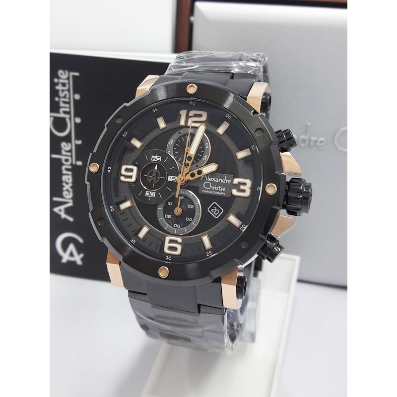Jam Tangan Pria Alexandre Christie AC 6474 MC BLRG Original Stainless