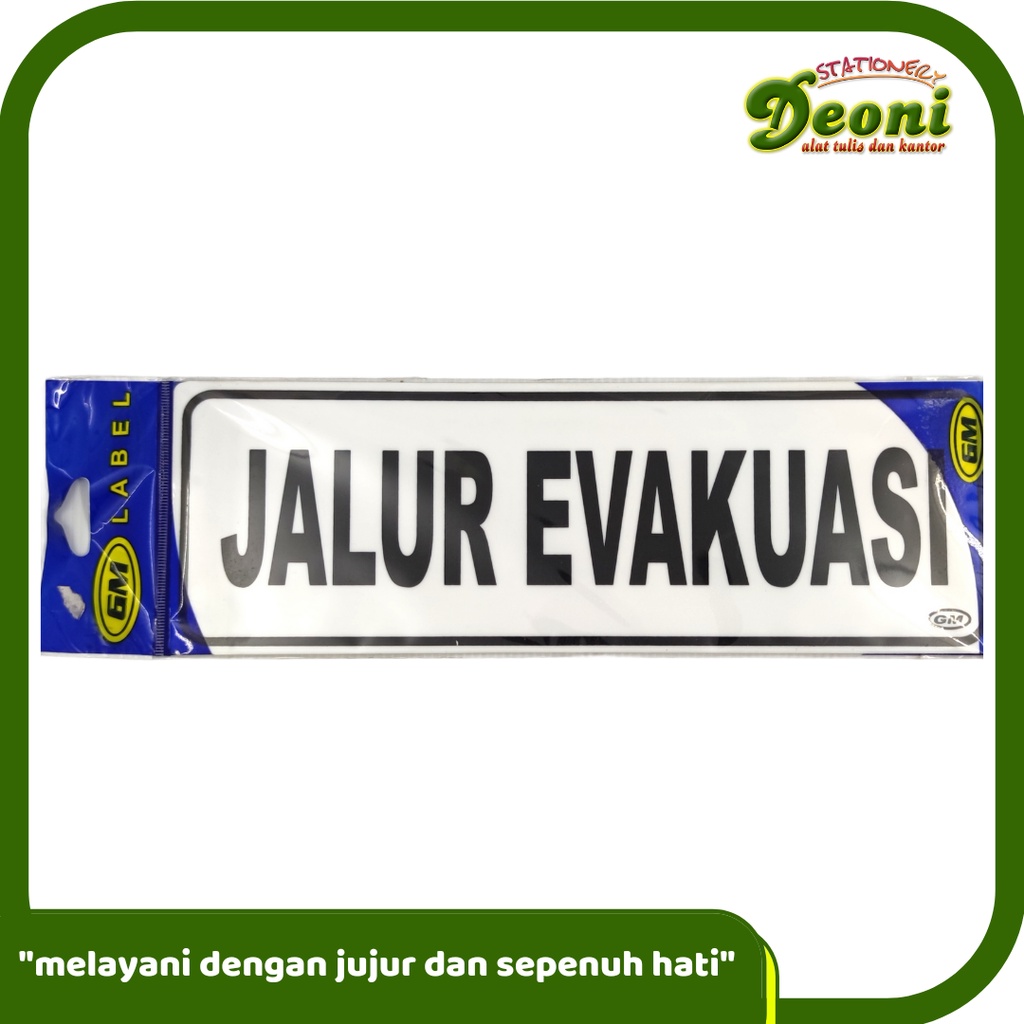 

GM LABEL Akrilik 10 X 30cm - JALUR EVAKUASI