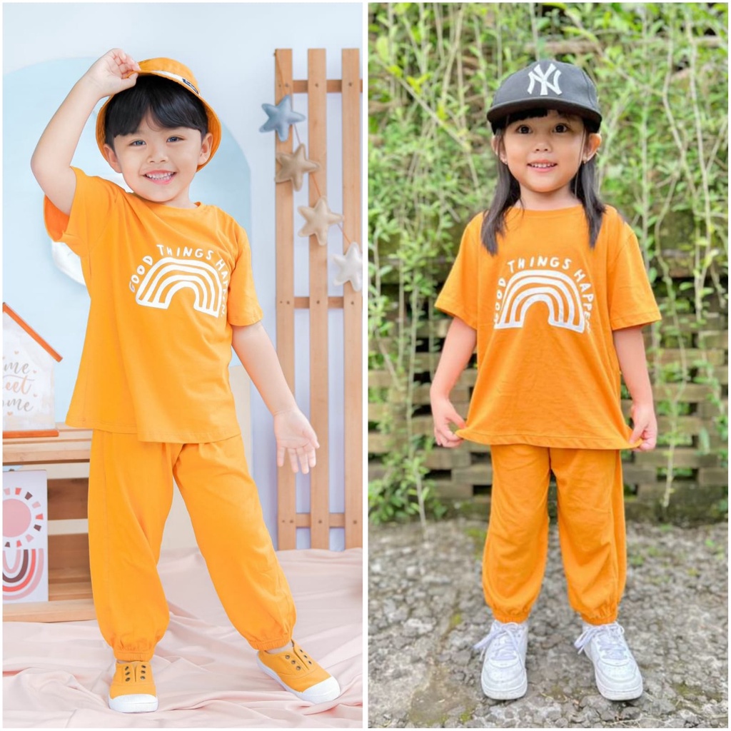 Setelan Anak Alfa Lucuna Original Unisex Pajamas Kaos Anak