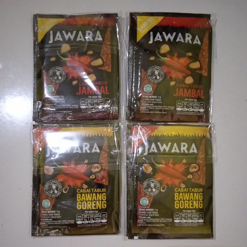 cabai tabur Jawara 8 pcs cabe tabur bon cabe Jawara kemasan sampel 7gr