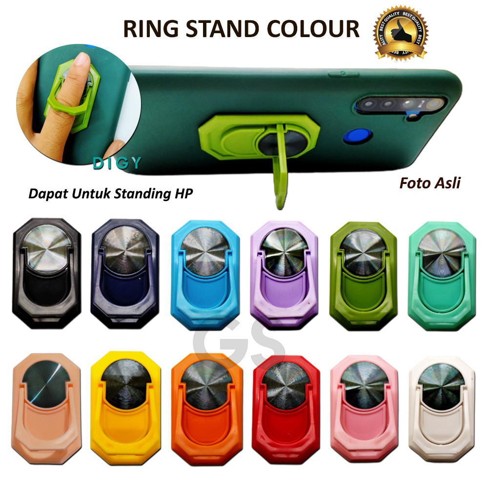 Ring Standing Colourfull Rainbow high quality 12 warna holder metal besi