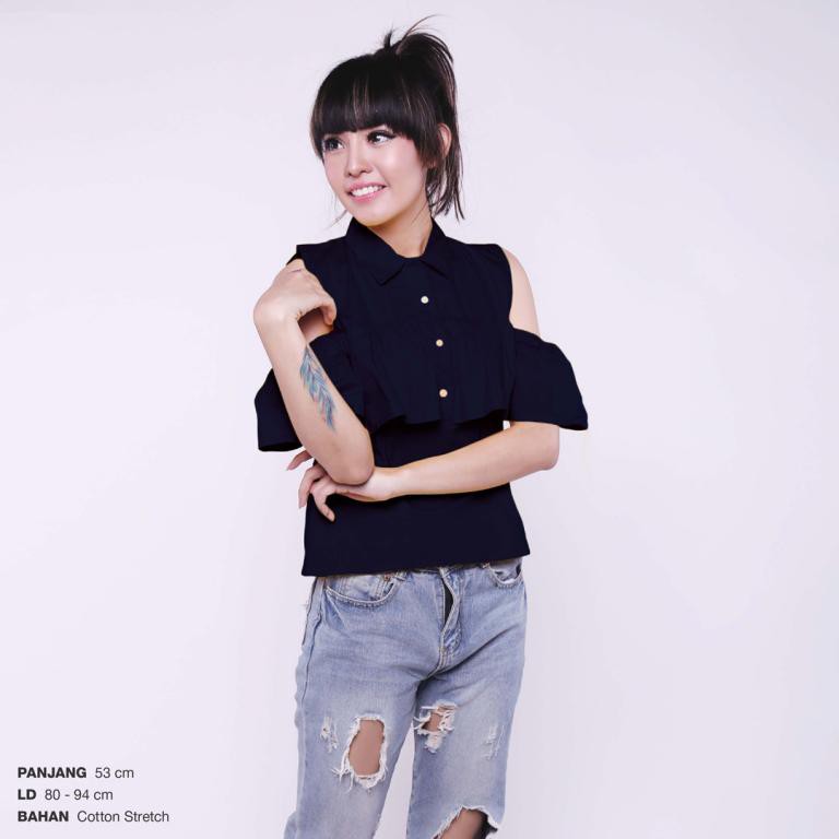 Atasan Wanita - Laura Shoulder Blouse