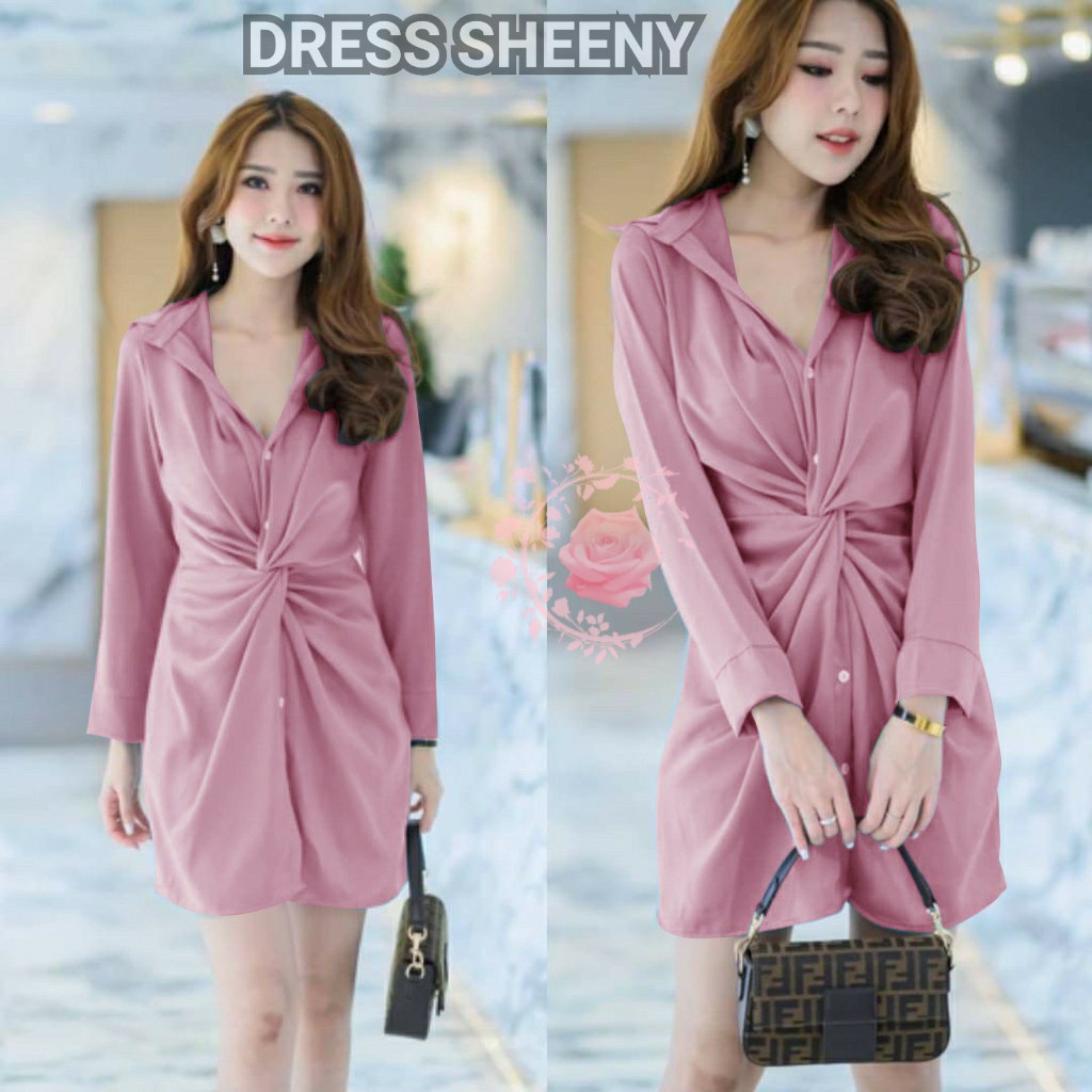 WSE390 - Dress Sheeny / Dress Wanita Korea / Dress Wanita Pendek / Dress Wanita Sexy Elegant / PREMIUM QUALITY