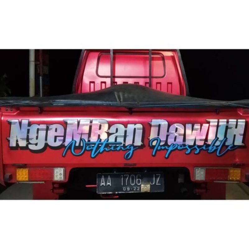 0239 cutting sticker pintu belakang bak L 300 hologram cutting pintu bak blakang pick up L300