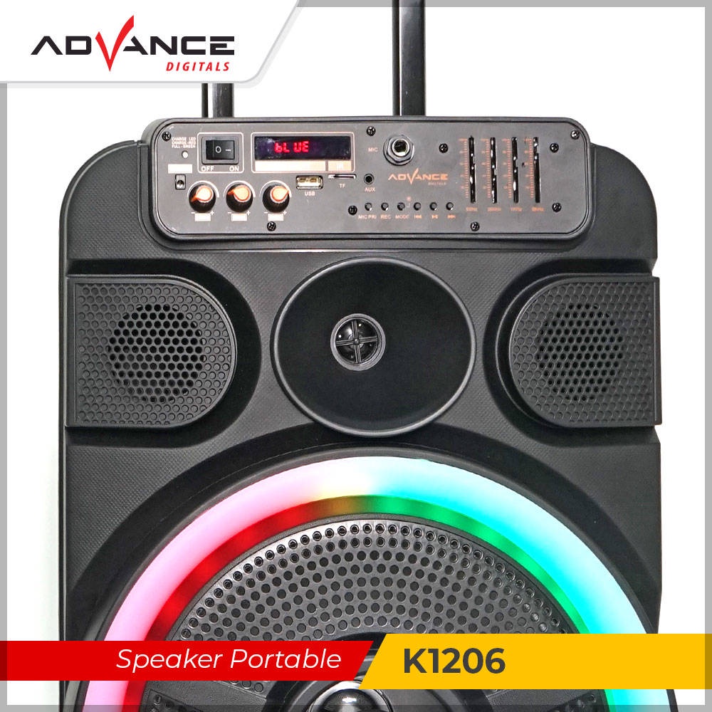 【READY STOCK】 Speaker / Salon aktif bluetooth / speaker bluetooth / Speaker advance bluetooth K1206 ukuran jumbo speaker 12 inci Suara super Mantap